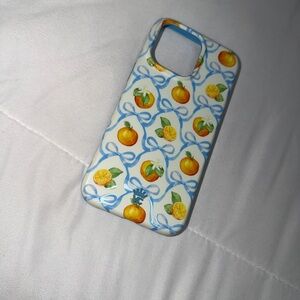 Velvet Caviar Orange and Blue Ribbon Phone Case